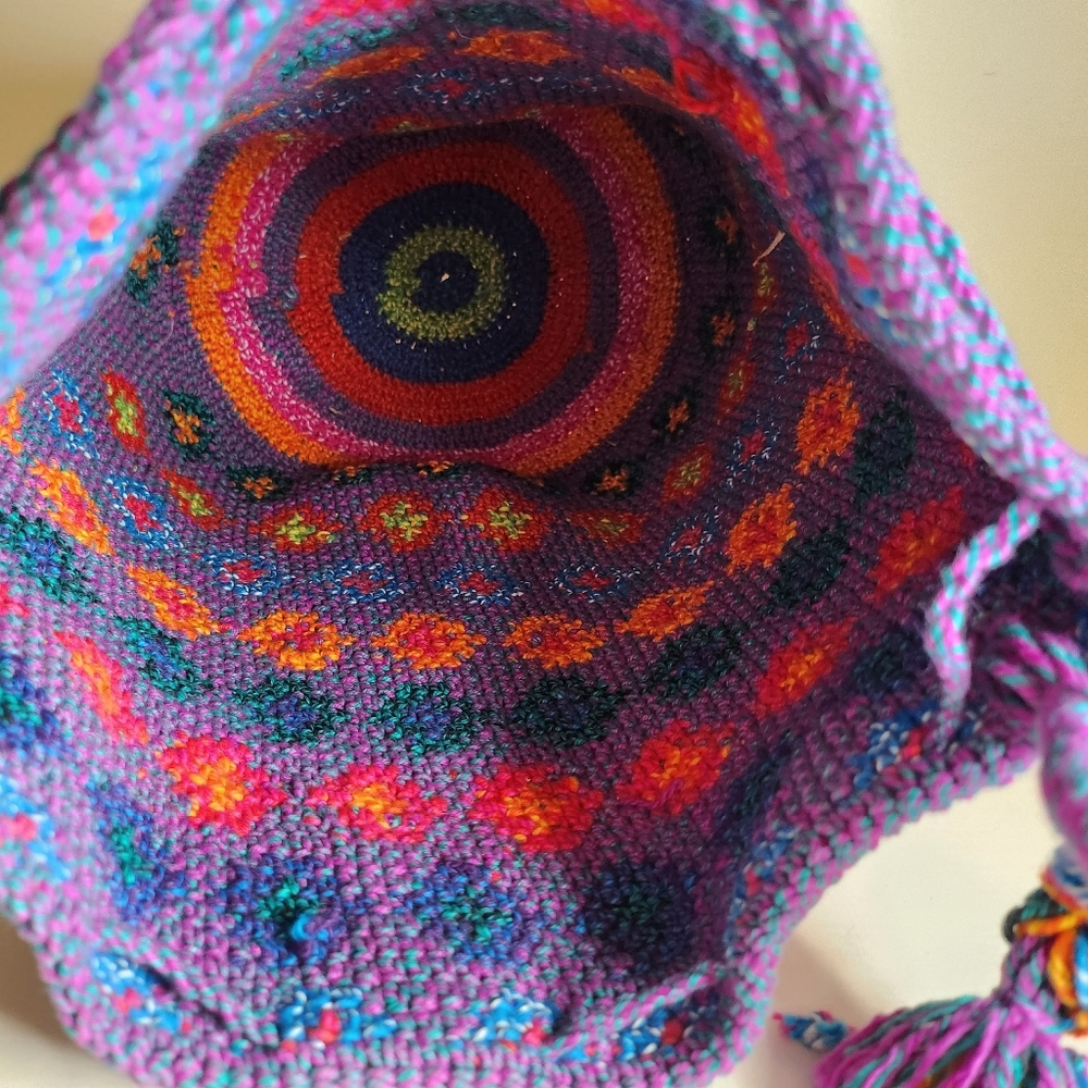 Macrame Style Flower Bucket Backpack - image 3